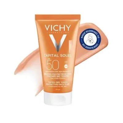 VICHY CAPITAL SOLEIL EMULSION TOUCHER SEC TEINTEE SPF50 50ML
