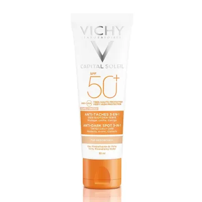 VICHY CAPITAL SOLEIL SOIN ANTI TACHES TEINTEE 3EN1 SPF50 50ML