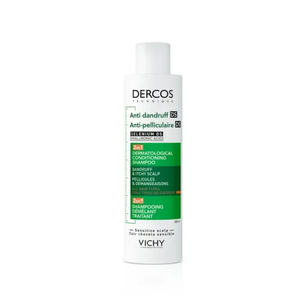 VICHY DERCOS SHAMPOOING 2EN1 ANTI PELLICULAIRE DS ET DEMELANT 200ML