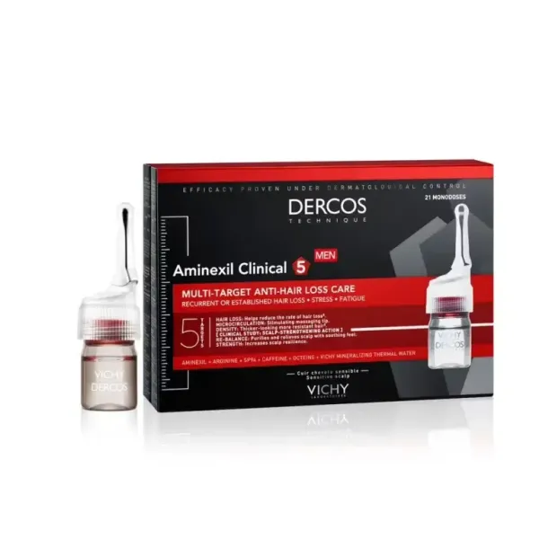 VICHY DERCOS AMINEXIL CLINICAL 5 HOMME 21 AMPOULES