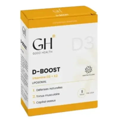 GH GOOD HEALTH D-BOOST VITAMINE D3+K2 30 GELULES