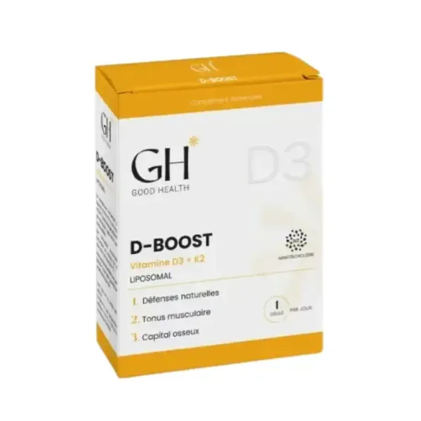 GH GOOD HEALTH D-BOOST VITAMINE D3+K2 30 GELULES