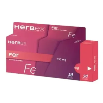HERBEX FER 100MG 30 GELULES