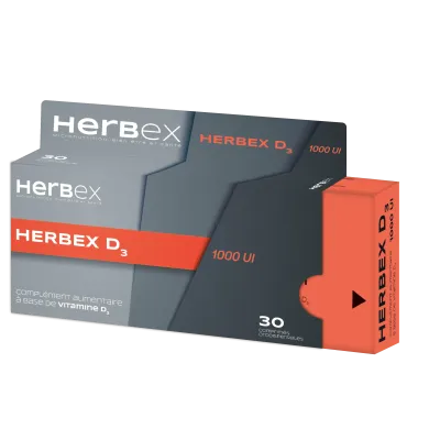 HERBEX VITAMINE D3 1000 UI 30 COMPRIMES