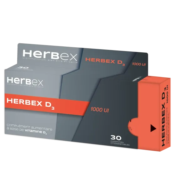 HERBEX VITAMINE D3 1000 UI 30 COMPRIMES
