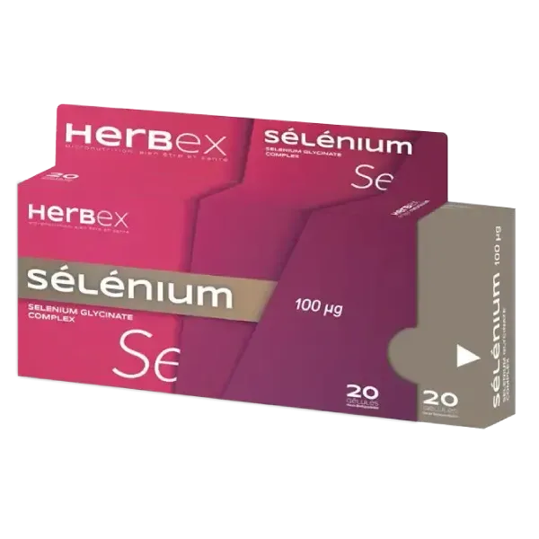 HERBEX SELENIUM 100 UG 20 GELULES