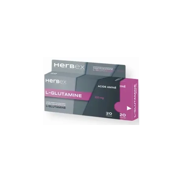 HERBEX L-GLUTAMINE 300MG 20 GELULES