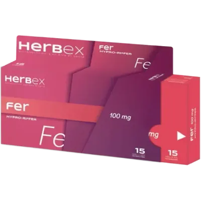 HERBEX FER 100MG 15 GELULES