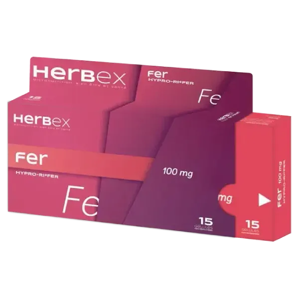 HERBEX FER 100MG 15 GELULES