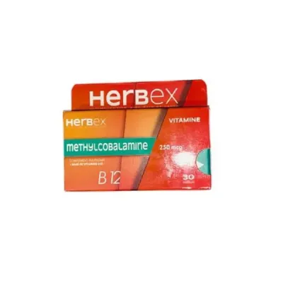 HERBEX METHYLCOBALAMINE 250MCG 30 COMPRIMES