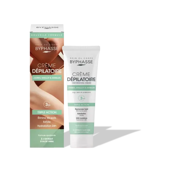 BYPHASSE CREME DEPILATOIRE ALOE VERA EFFET CALMANT 125ML