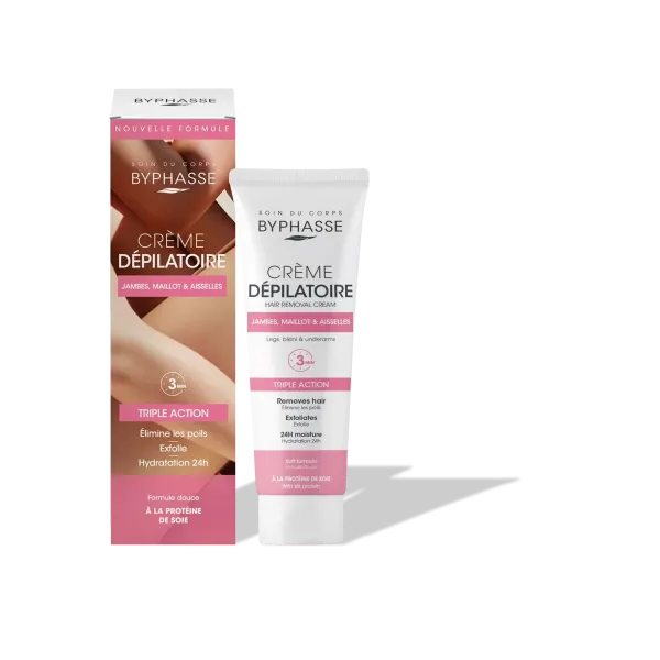 BYPHASSE CREME DEPILATOIRE SILK PROTEIN 125ML