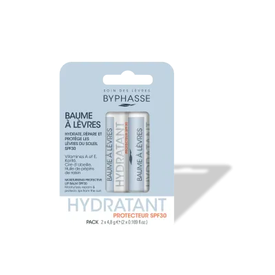 BYPHASSE BAUME LÈVRES HYDRATANT REPARE ET PROTEGE SPF 30 (2X4.8GR)