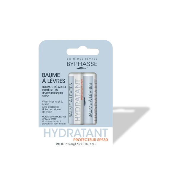 BYPHASSE BAUME LÈVRES HYDRATANT REPARE ET PROTEGE SPF 30 (2X4.8GR)