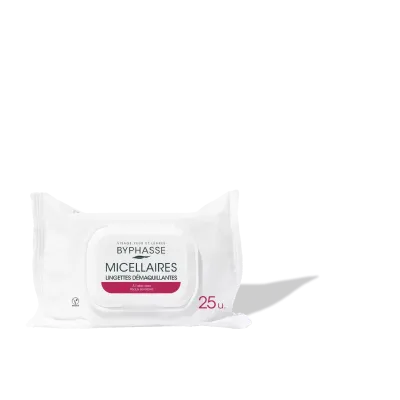 BYPHASSE LINGETTES DEMAQUILLANTES MICELLAIRES ALOE VERA BT/25