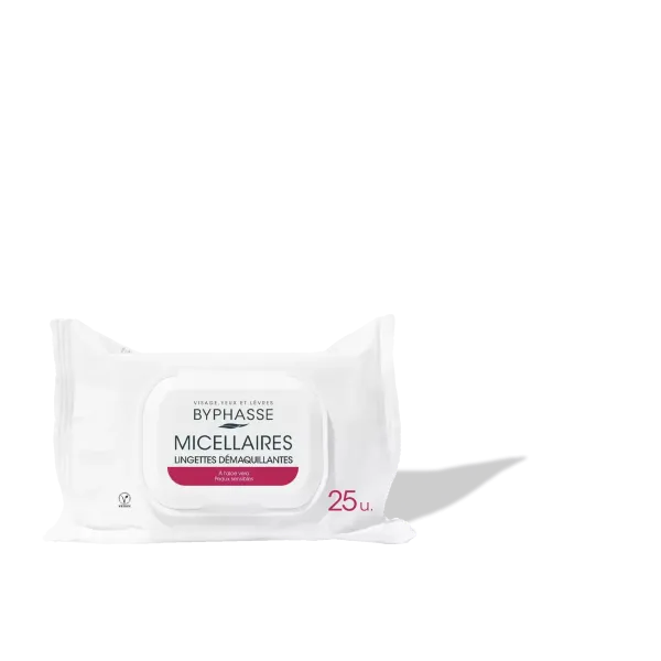 BYPHASSE LINGETTES DEMAQUILLANTES MICELLAIRES ALOE VERA BT/25