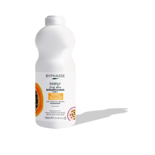 BYPHASSE FAMILY SHAMPOOING 2 EN 1 PAPAYE MANGUE 750ML
