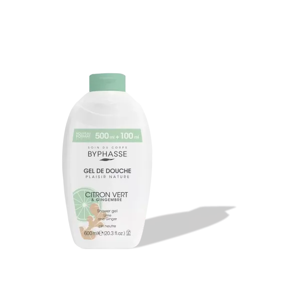 BYPHASSE GEL DE DOUCHE CITRON VERT & GINGEMBRE 600ML