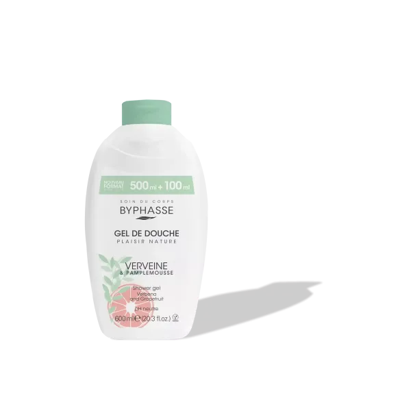 BYPHASSE GEL DE DOUCHE VERVEINE & PAMPLEMOUSSE 600ML