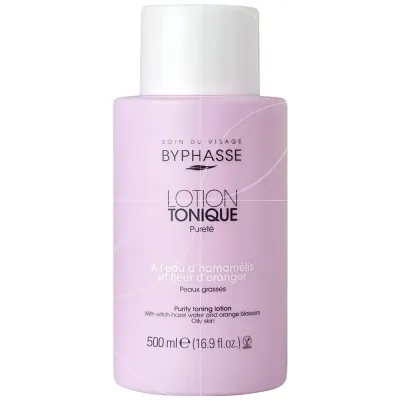 BYPHASSE LOTION TONIQUE PURETE A L’EAU D’HAMAMELIS ET FLEUR D’ORANGER 500ML