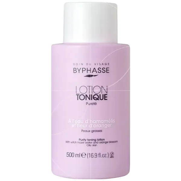 BYPHASSE LOTION TONIQUE PURETE A L’EAU D’HAMAMELIS ET FLEUR D’ORANGER 500ML