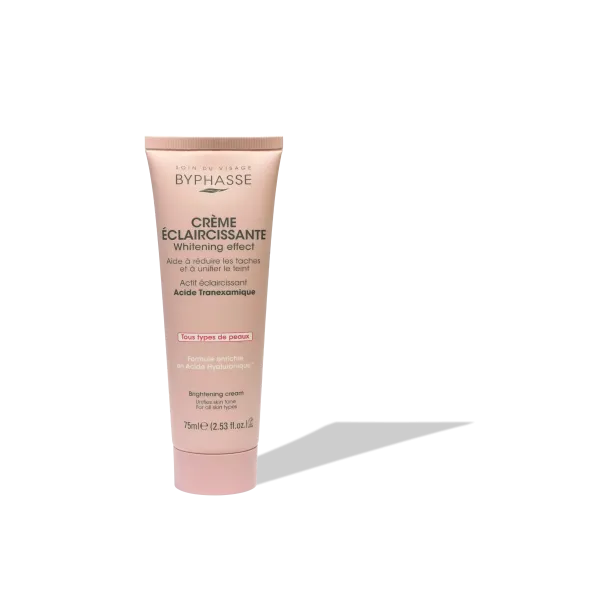 BYPHASSE CREME VISAGE ECLAIRCISSANTE WHITENING EFFECT TOUS TYPES DE PEAUX 75ML