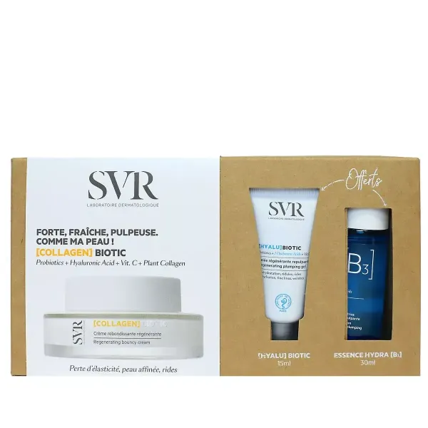 SVR TROUSSE BIOTIC COLLAGEN 50ML + HYALU BIOTIC 15ML OFFERT+ESSENCE B3 30ML OFFERT
