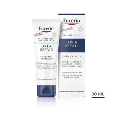 EUCERIN UREA REPAIR CREME VISAGE PEAU SECHE 50 ML