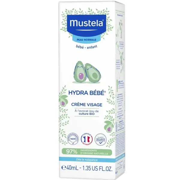MUSTELA HYDRA BEBE CREME VISAGE 40ML