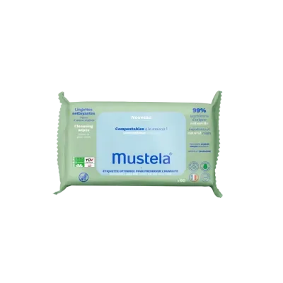 MUSTELA LINGETTES NETTOYANTES A L'AVOCAT BIO *60 LINGETTES
