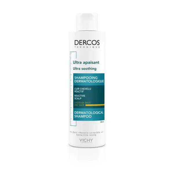 VICHY DERCOS SHAMPOOING ULTRA APAISANT CHEVEUX SECS  200ML