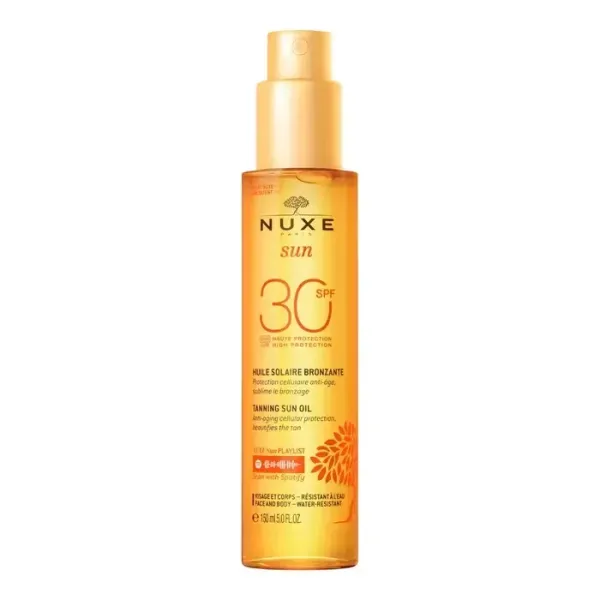 NUXE SUN HUILE BRONZANTE VISAGE TE CORPS SPF30 150ML