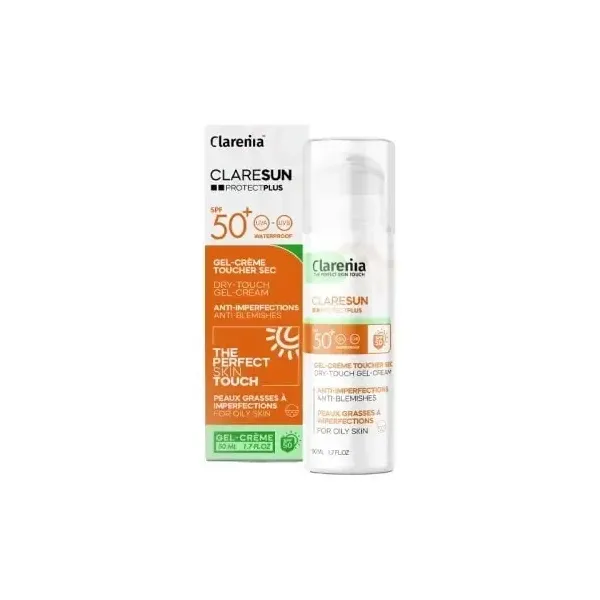 CLARENIA CLARESUN ECRAN GEL CREME TOUCHER SEC SPF50+ 50ML