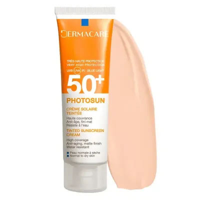 DERMACARE 1.5 PHOTOSUN CREME SPF50+ TEINTEE PEAU NORMAL A SECHE 50ML