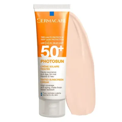 DERMACARE 01 PHOTOSUN CREME SPF50+ TEINTEE PEAU NORMAL A SECHE 50ML