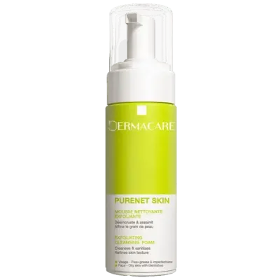 DERMACARE PURENET SKIN MOUSSE NETTOYANTE EXFOLIANTE 150 ML