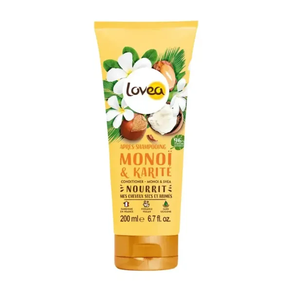 LOVEA APRES SHAMPOOING MONOI & KARITE CHEVEUX SECS ET ABIMES 200 ML