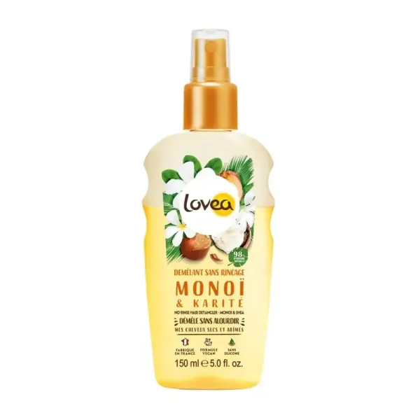 LOVEA DEMELANT SANS RINCAGE MONOI & KARITE CHEVEUX SECS ET ABIMES 150 ML