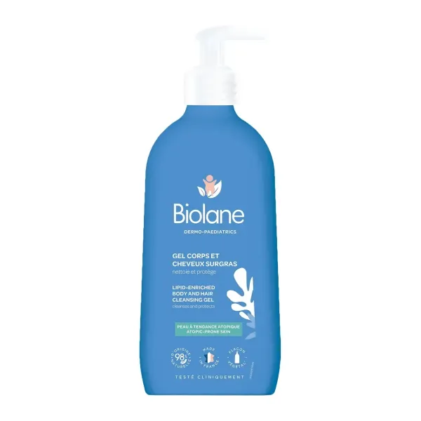 BIOLANE GEL CORPS ET CHEVEUX SURGRAS 350ML