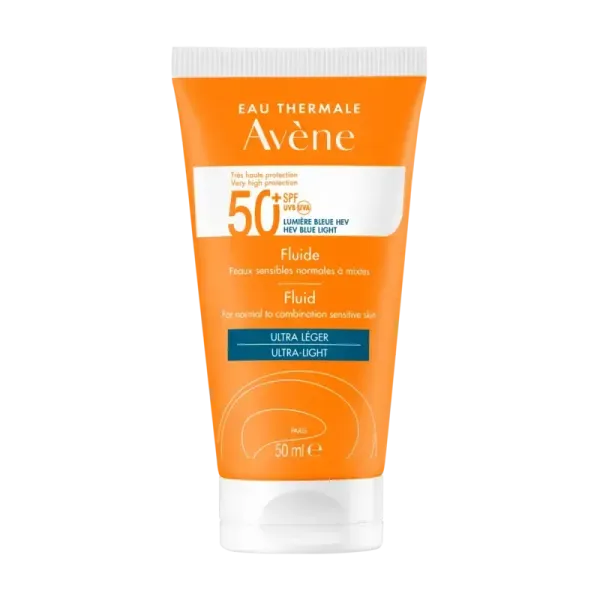 AVENE FLUIDE ULTRA LEGER SPF50+ PEAUX SENSIBLES NORMALES A MIXTES 50ML