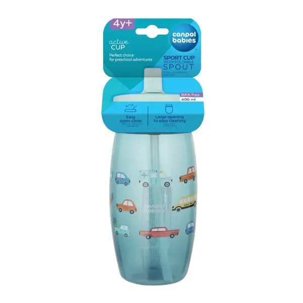 CANPOL BABIES TASSE DE SPORT AVEC BEC VERSEUR PLIABLE 400ML