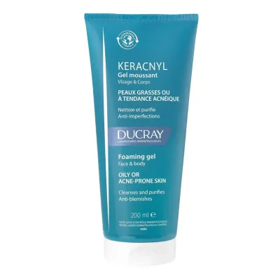 DUCRAY KERACNYL GEL MOUSSANT VISAGE ET CORPS 200ML