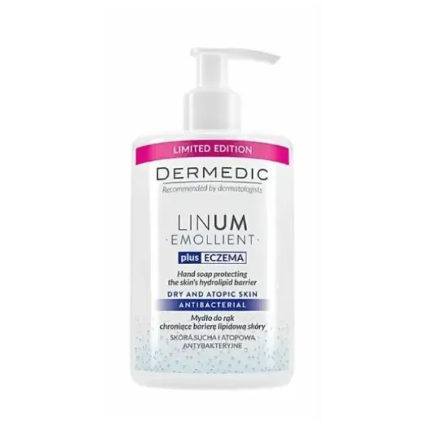 DERMEDIC LINUM EMOLLIENT SAVON A MAINS ANTI BACTERIEN 300ML