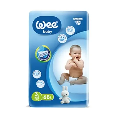WEE BABY COUCHE TAILLE 3 MIDI 4-9KG 68 PIECES