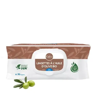 GIFRER LINGETTES NETTOYANTES A L’HUILE D’OLIVE B/70