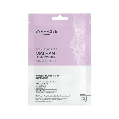 BYPHASSE MASQUE TISSU SKIN BOOSTER MATIFIANT PORE-MINIMIZER 18ML