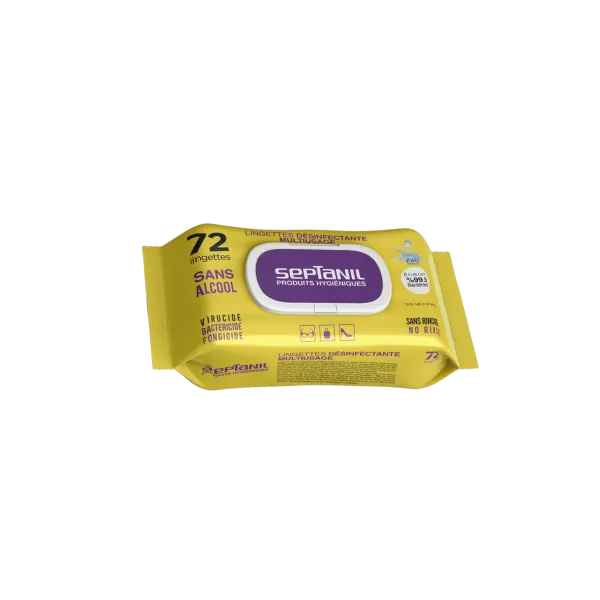 SEPTANIL LINGETTES DESINFECTANTES MULTI USAGE 72 PIECES