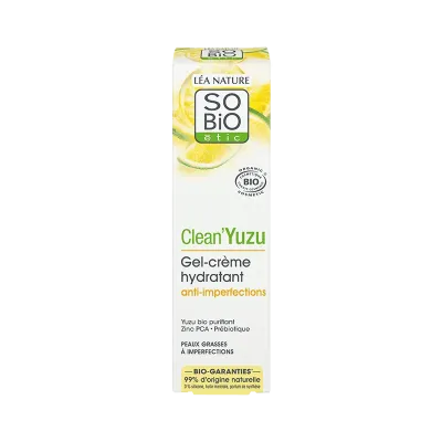 SO BIO CLEAN YUZU GEL CRÈME HYDRATANT ANTI IMPERFECTIONS BIO 40ML