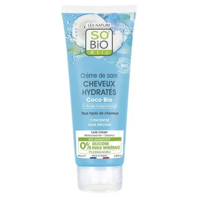 SO BIO CREME DE SOIN CHEVEUX HYDRATES COCO BIO 100ML