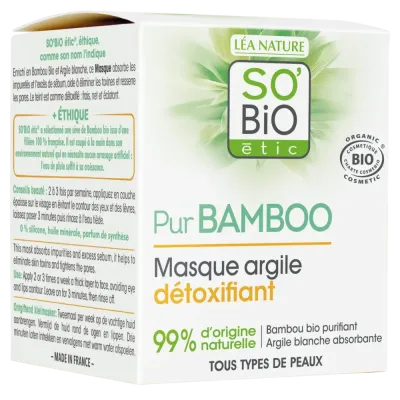 SO BIO PUR BAMBOO MASQUE ARGILE DETOXIFIANT 50ML